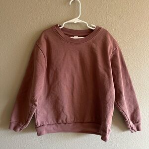 Los Angeles Apparel size 8 youth 100% cotton crewneck sweatshirt in mauve purple